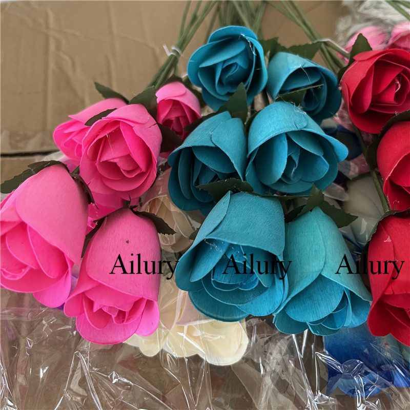 Florist Supply Shop - 96 szt. 3.5Cm sztuczny kwiat drewniana