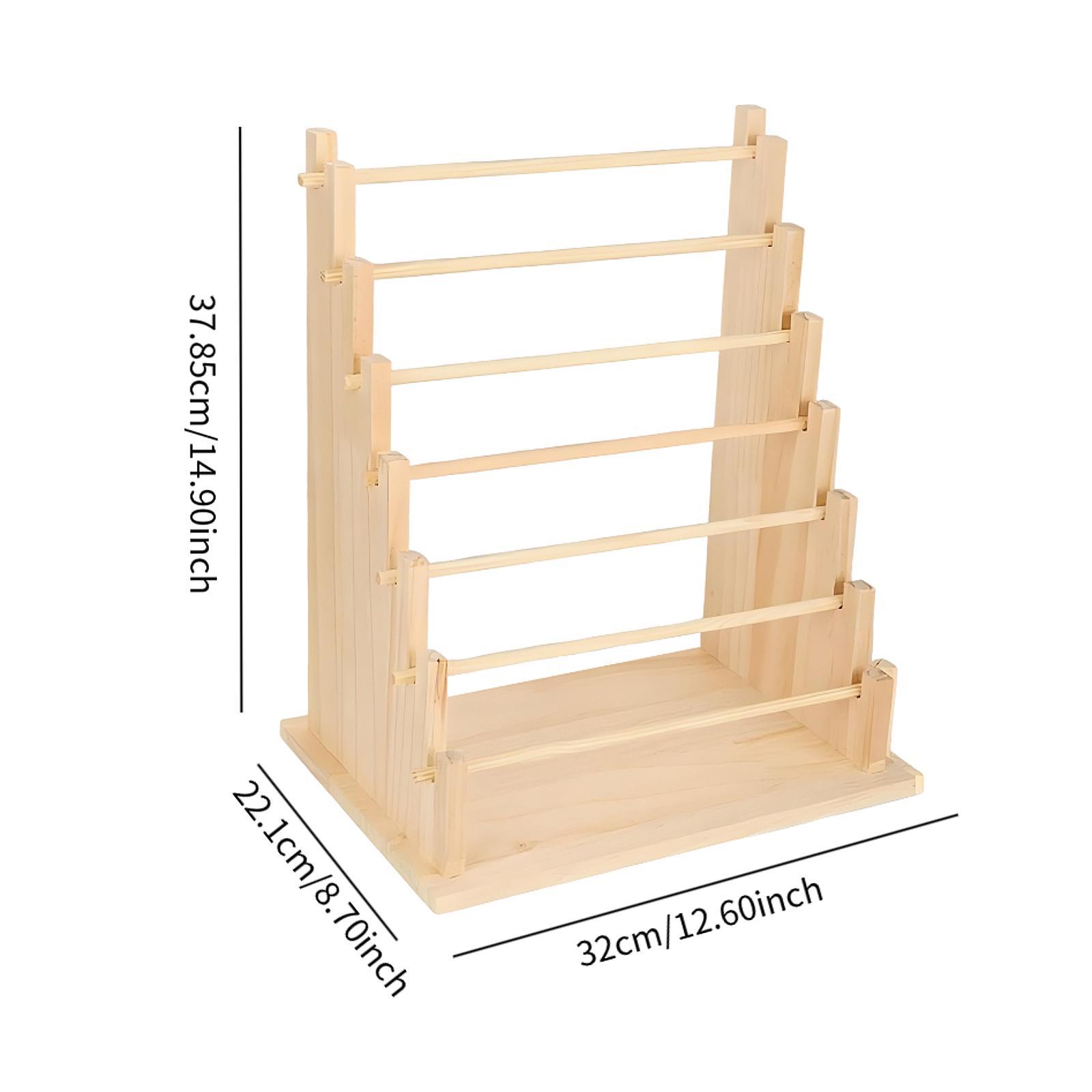 Florist Supply Shop - Drewniany organizer na wstążki, stojak na