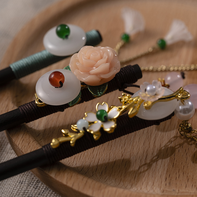 1 szt. Drewniana spinka do wło – Supply Florist recenzja i cena